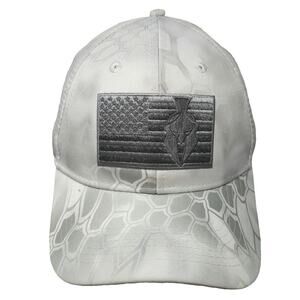 Kryptek Baseball Cap White One Size American Flag Spartan Tactical Camo Hat